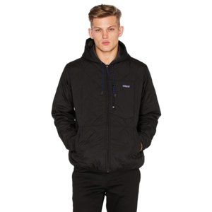 Patagonia • Diamond Quilted Black Bomber Hoodie || XS